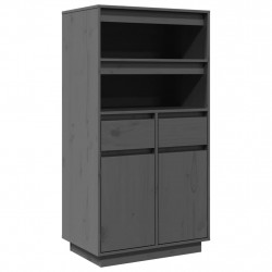 Szafka, szara, 60x40x116,5 cm, lite drewno sosnowe
