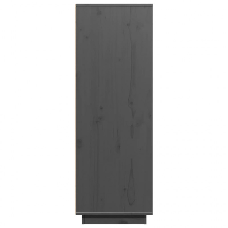 Szafka, szara, 60x40x116,5 cm, lite drewno sosnowe