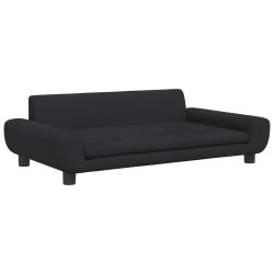 Sofa dla dzieci, czarna, 100x54x33 cm, aksamit