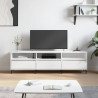 Szafka pod TV, biała, 150x30x44,5 cm, materiał drewnopochodny