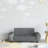 Sofa dla dzieci, ciemnoszara, 70x45x33 cm, aksamit