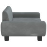 Sofa dla dzieci, ciemnoszara, 70x45x33 cm, aksamit