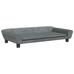 Sofa dla dzieci, ciemnoszara, 100x50x26 cm, aksamit