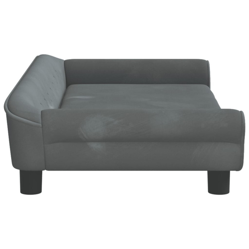Sofa dla dzieci, ciemnoszara, 100x50x26 cm, aksamit