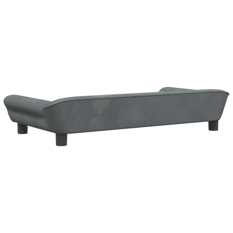 Sofa dla dzieci, ciemnoszara, 100x50x26 cm, aksamit