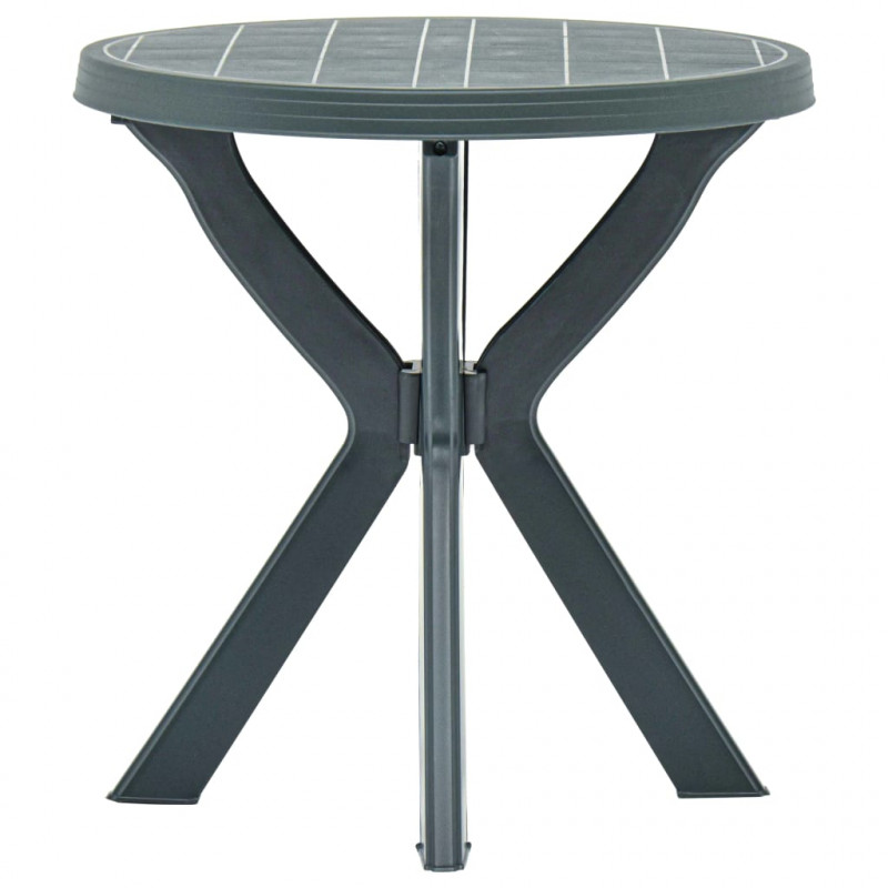 Stolik bistro, zielony, Ø70 cm, plastikowy