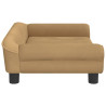 Sofa dla dzieci, brązowa, 70x45x26 cm, aksamit