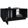 Stolik kawowy, czarny, 80x50x35,5 cm, lite drewno sosnowe