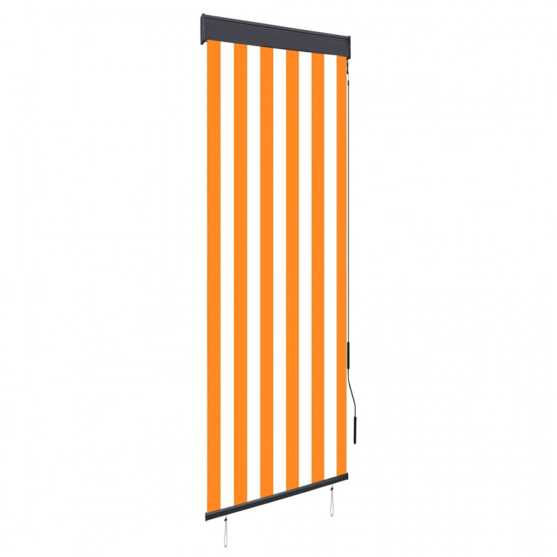 Roleta zewnętrzna, 60x250 cm, biało-pomarańczowa