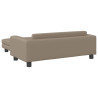 Sofa dziecięca z podnóżkiem, cappuccino, 100x50x30 cm, ekoskóra