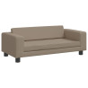 Sofa dziecięca z podnóżkiem, cappuccino, 100x50x30 cm, ekoskóra