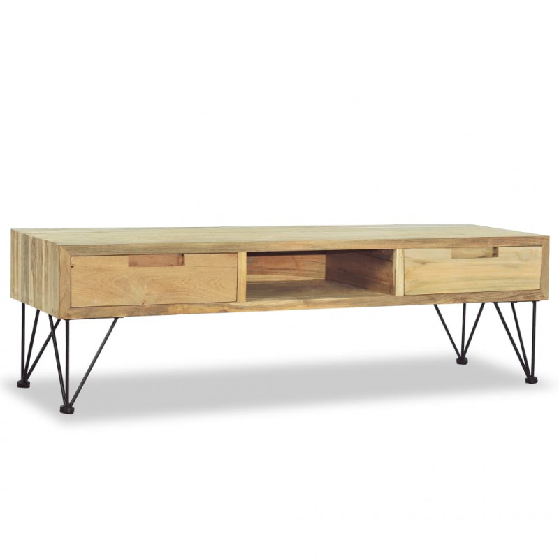 Szafka pod telewizor, 120 x 35 x 35 cm, lite drewno tekowe