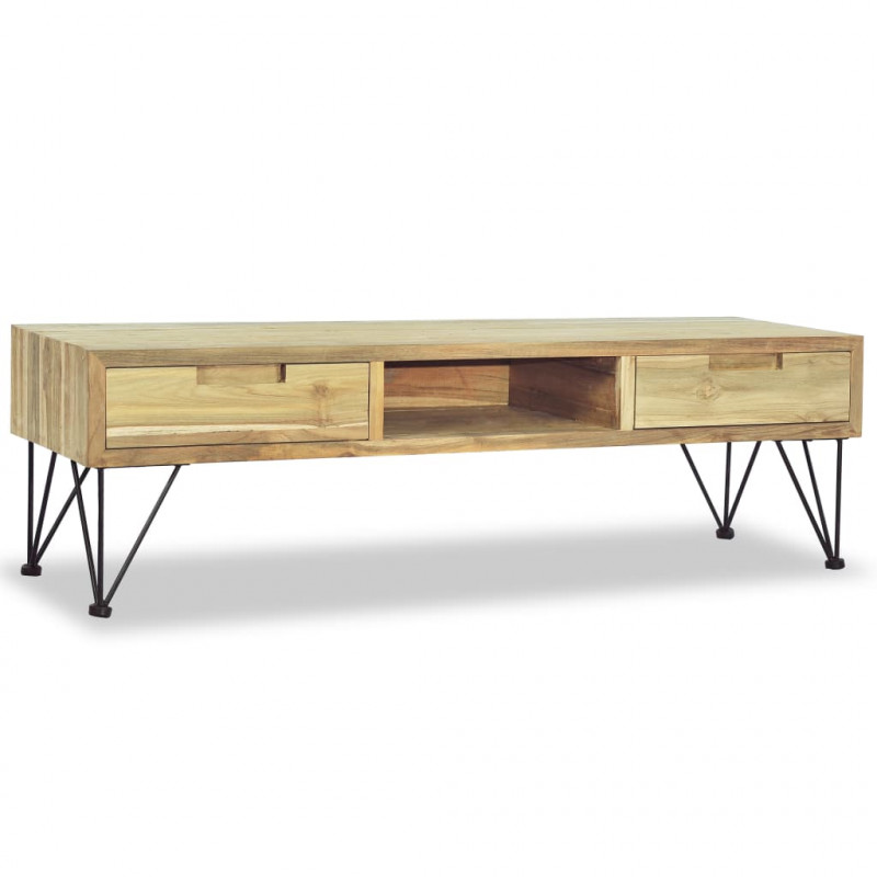 Szafka pod telewizor, 120 x 35 x 35 cm, lite drewno tekowe