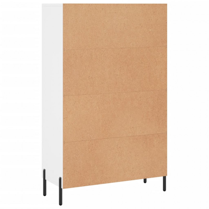 Wysoka szafka, biała, 69,5x31x115 cm, materiał drewnopochodny