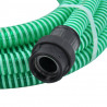 Wąż ssący z mosiężnymi złączami, zielony, 1" 10 m, PVC