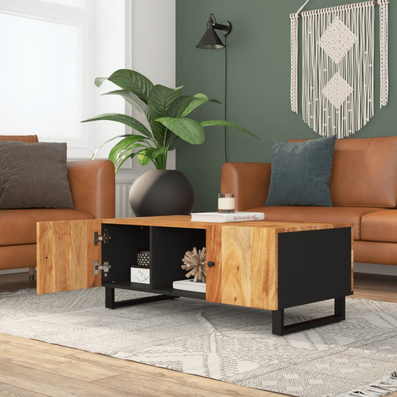 Stolik kawowy, 100x54x40 cm, akacja i materiał drewnopochodny