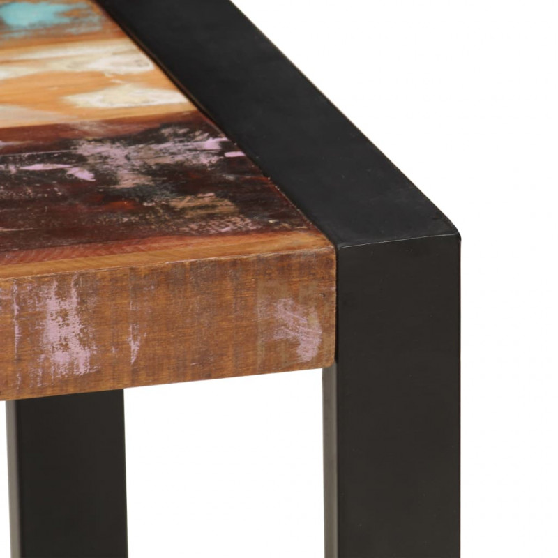 Stolik kawowy, 120 x 60 x 40 cm, lite drewno z odzysku