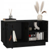 Szafka pod TV, czarna, 70x34x40 cm, lite drewno sosnowe