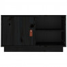 Szafka pod TV, czarna, 70x34x40 cm, lite drewno sosnowe