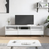 Szafka pod TV, biała, 150x30x44,5 cm, materiał drewnopochodny