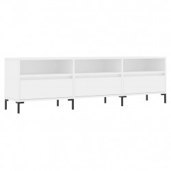 Szafka pod TV, biała, 150x30x44,5 cm, materiał drewnopochodny