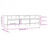 Szafka pod TV, biała, 150x30x44,5 cm, materiał drewnopochodny