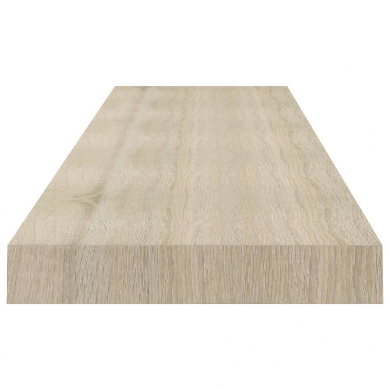 Półki ścienne, 4 szt., kolor dębowy, 120x23,5x3,8 cm, MDF