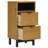 Szafka nocna FLAM, 40x35x80 cm, lite drewno sosnowe