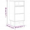 Szafka nocna FLAM, 40x35x80 cm, lite drewno sosnowe
