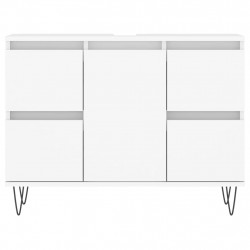 Szafka łazienkowa, biała 80x33x60 cm, materiał drewnopochodny