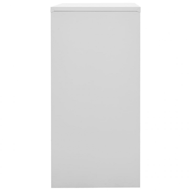 Szafka zamykana na klucz, szaro-czerwona, 90x45x92,5 cm, stal