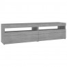 Szafki pod TV z LED, 2 szt., szary dąb sonoma 75x35x40 cm