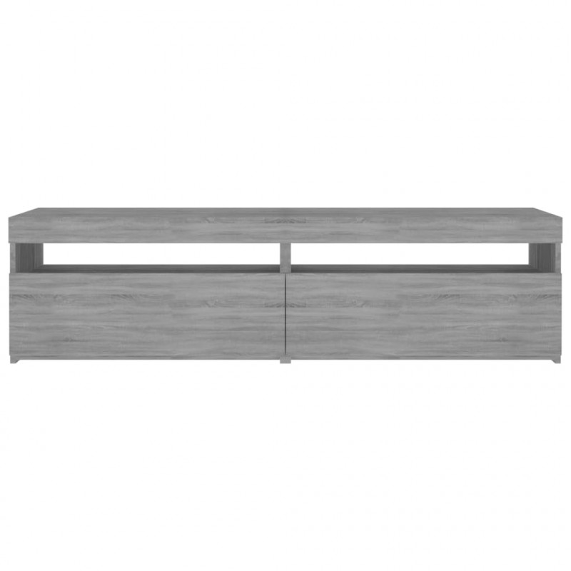 Szafki pod TV z LED, 2 szt., szary dąb sonoma 75x35x40 cm