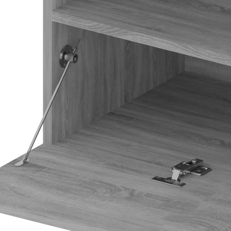 Szafki pod TV z LED, 2 szt., szary dąb sonoma 75x35x40 cm