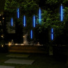Lampki meteory, 8 szt., 30 cm, 192 niebieskich LED, wewn./zewn.