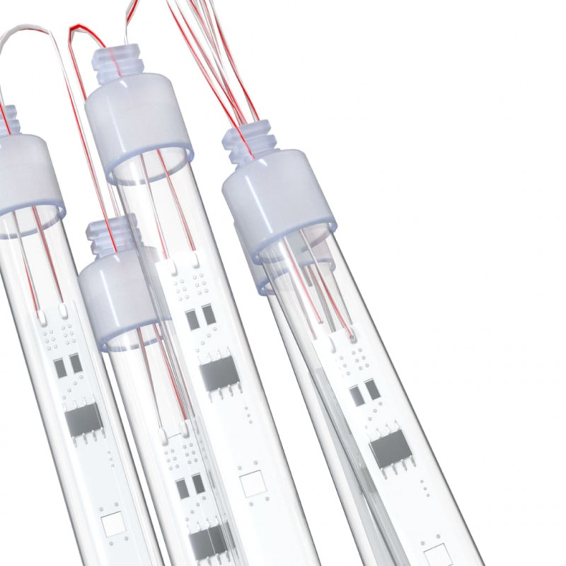 Lampki meteory, 8 szt., 30 cm, 192 niebieskich LED, wewn./zewn.