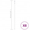 Lampki meteory, 8 szt., 30 cm, 192 niebieskich LED, wewn./zewn.