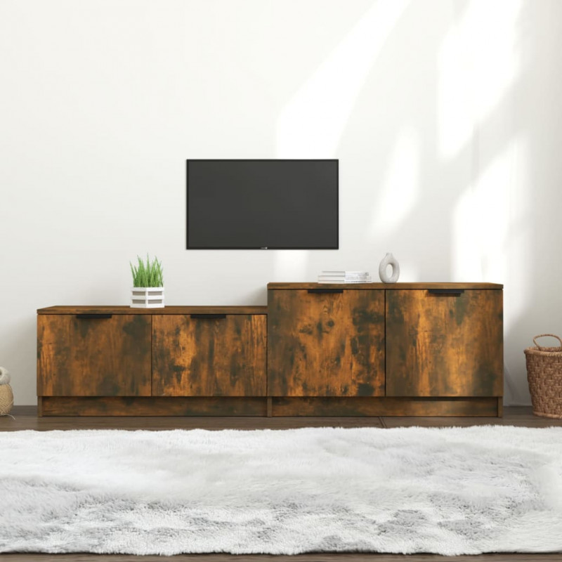Szafka pod telewizor, przydymiony dąb, 158,5x36x45 cm