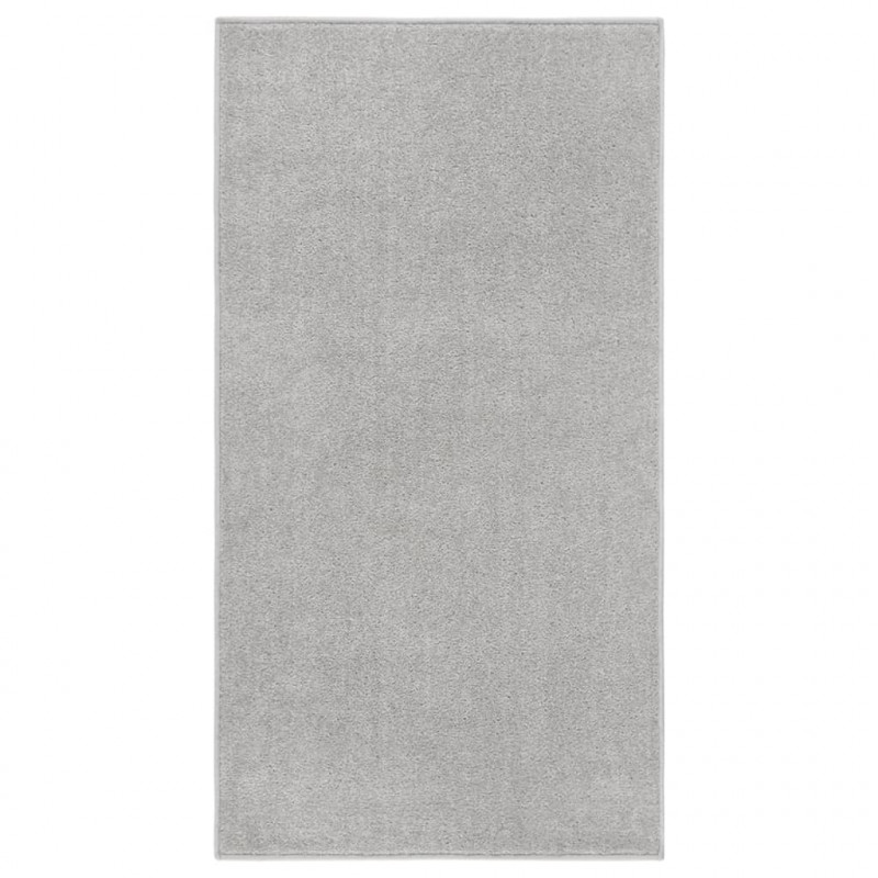Dywan z krótkim runem, 80x150 cm, jasnoszary