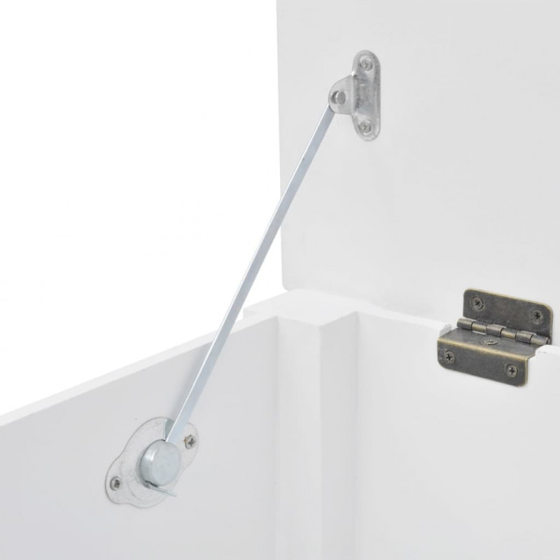 Ławka w stylu barokowym biała z MDF