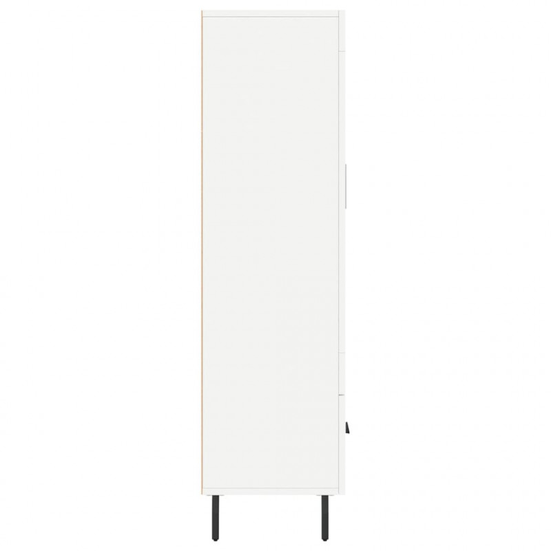 Wysoka szafka, biała, 69,5x31x115 cm, materiał drewnopochodny