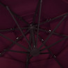 4-poziomowy parasol na aluminiowym słupku, bordowy, 3x3 m