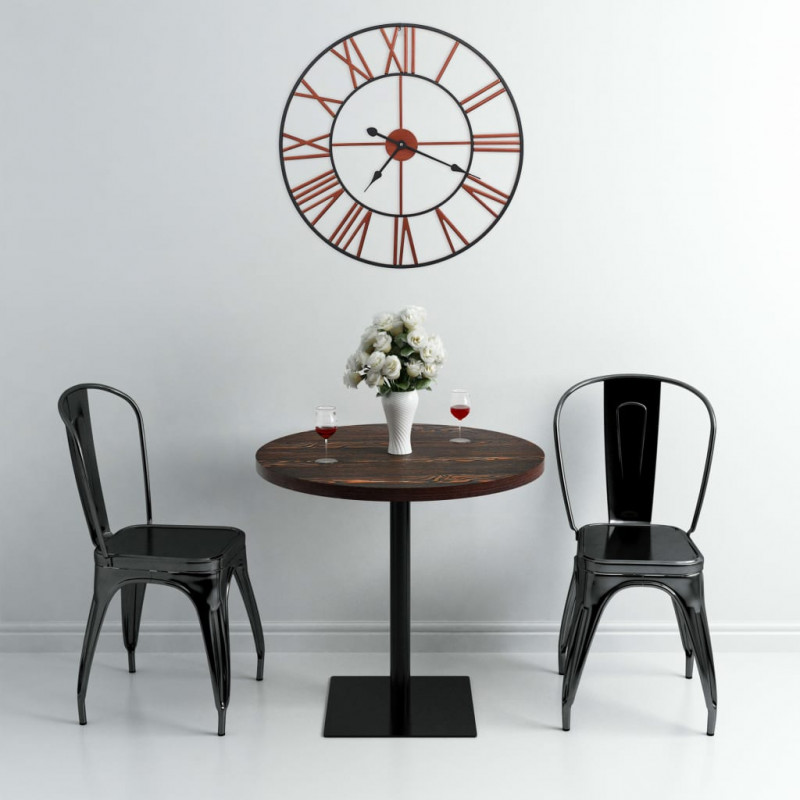 Zegar ścienny, metal, 58 cm, czerwony