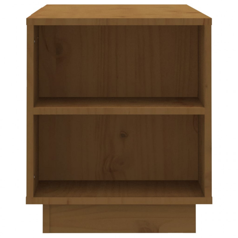 Szafka pod TV, miodowy brąz, 110x35x40,5cm, lite drewno sosnowe