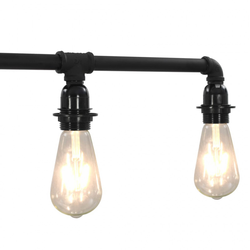Lampa sufitowa, czarna, 5 żarówek E27