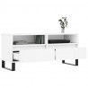 Szafka pod TV, biała, 100x34,5x44,5 cm, materiał drewnopochodny