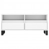 Szafka pod TV, biała, 100x34,5x44,5 cm, materiał drewnopochodny