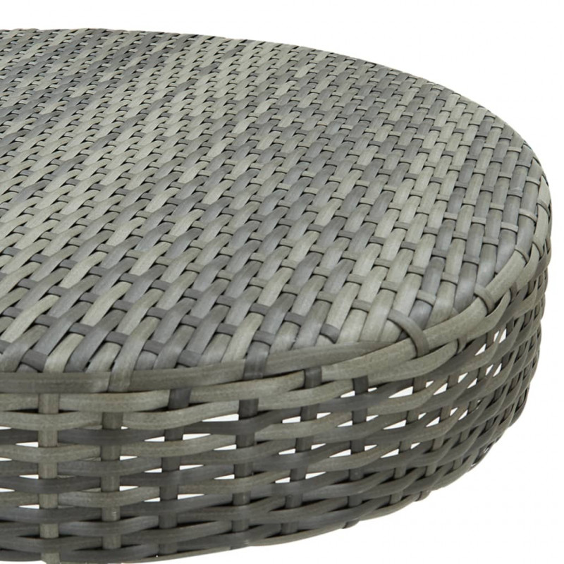Stolik ogrodowy, szary, 60,5x106 cm, polirattan