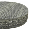 Stolik ogrodowy, szary, 60,5x106 cm, polirattan