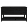 Stolik kawowy, czarny, 102x49x55 cm, lite drewno sosnowe